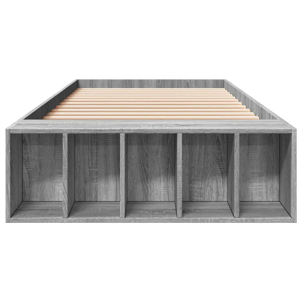 vidaXL Bed Frame without Mattress Grey Sonoma 90x190 cm Single - from vidaXL