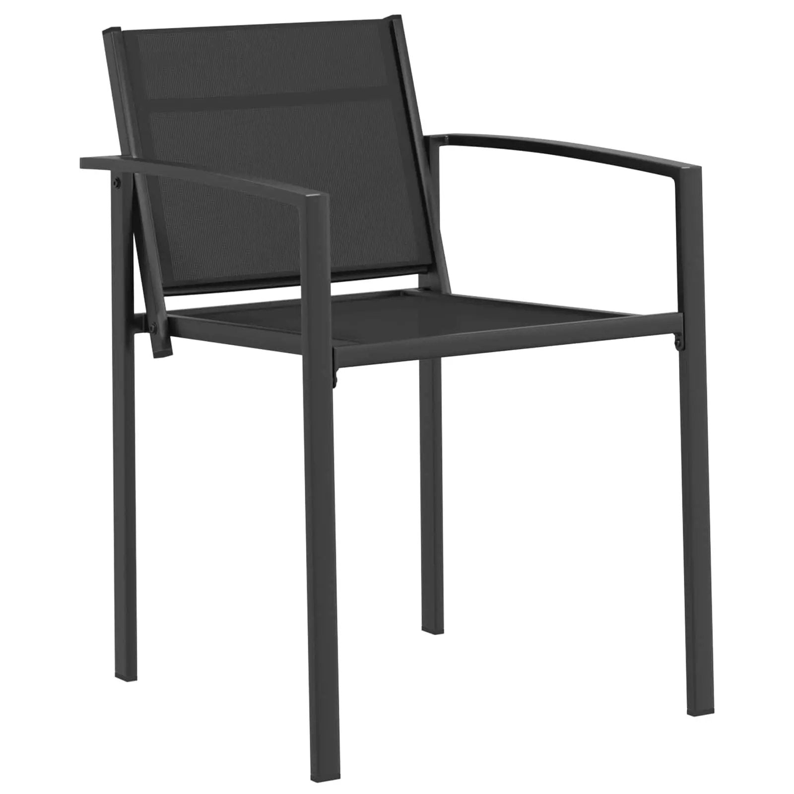vidaXL vidaXL Garden Chairs 2 pcs Black and Anthracite 53.5 x 59 x 77 cm -