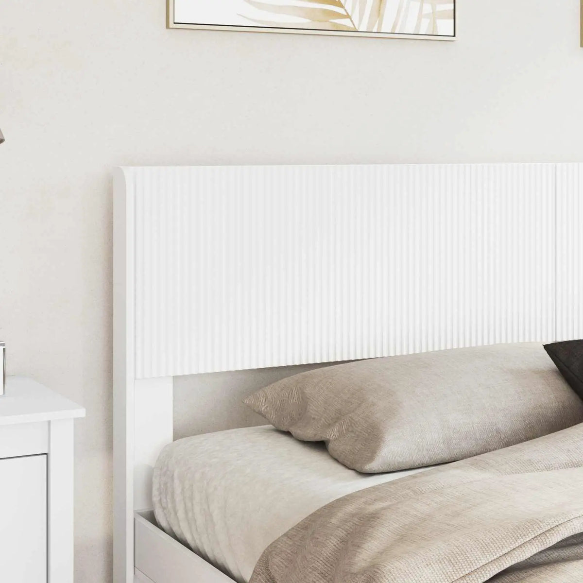 vidaXL Bed Frame with Storage and Headboard White 200 x 200 cm - from vidaXL