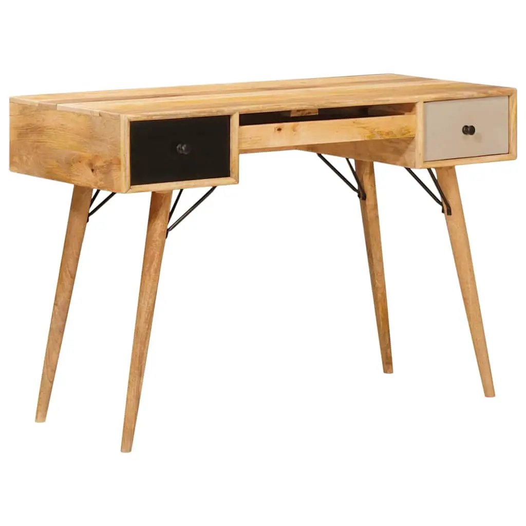 vidaXL vidaXL Writing Desk Brown 110 x 55 x 76 cm Solid Mango Wood - Desk