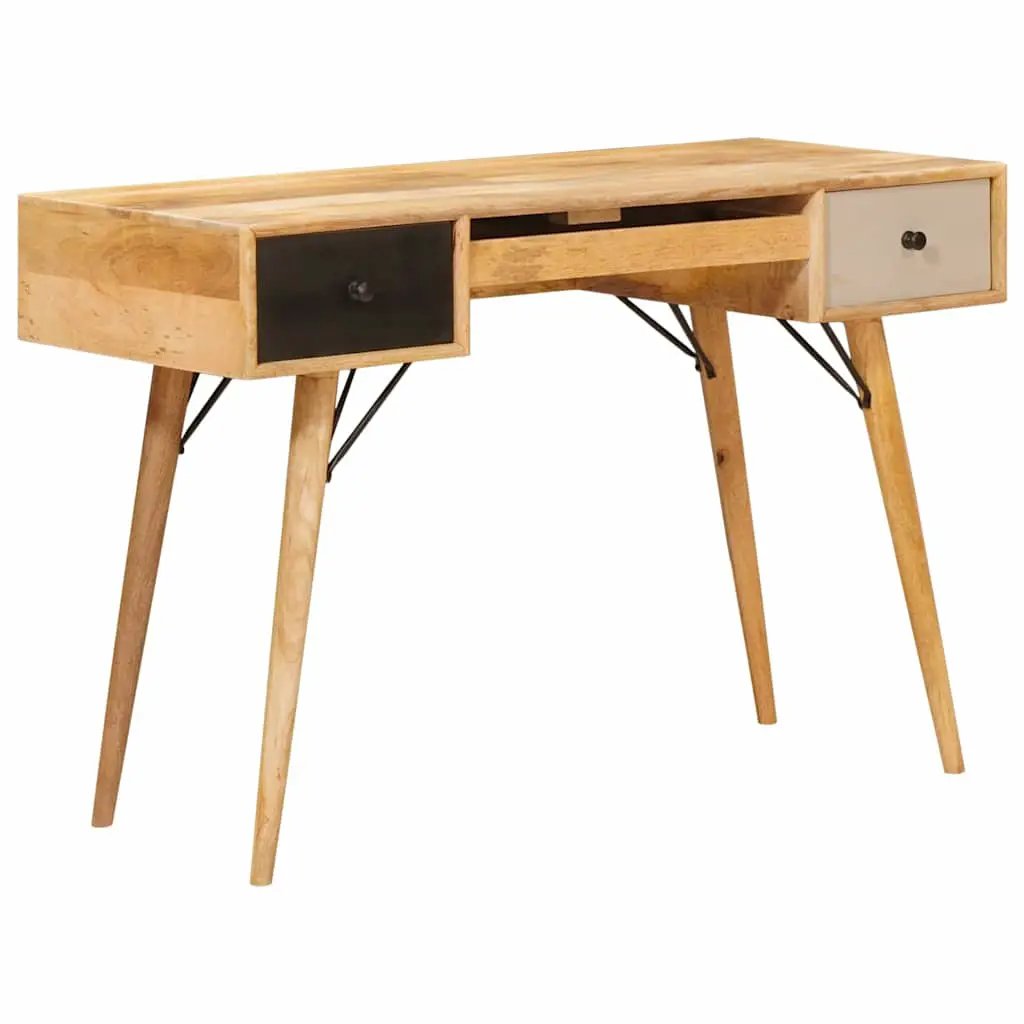 vidaXL vidaXL Writing Desk Brown 110 x 55 x 76 cm Solid Mango Wood - Desk