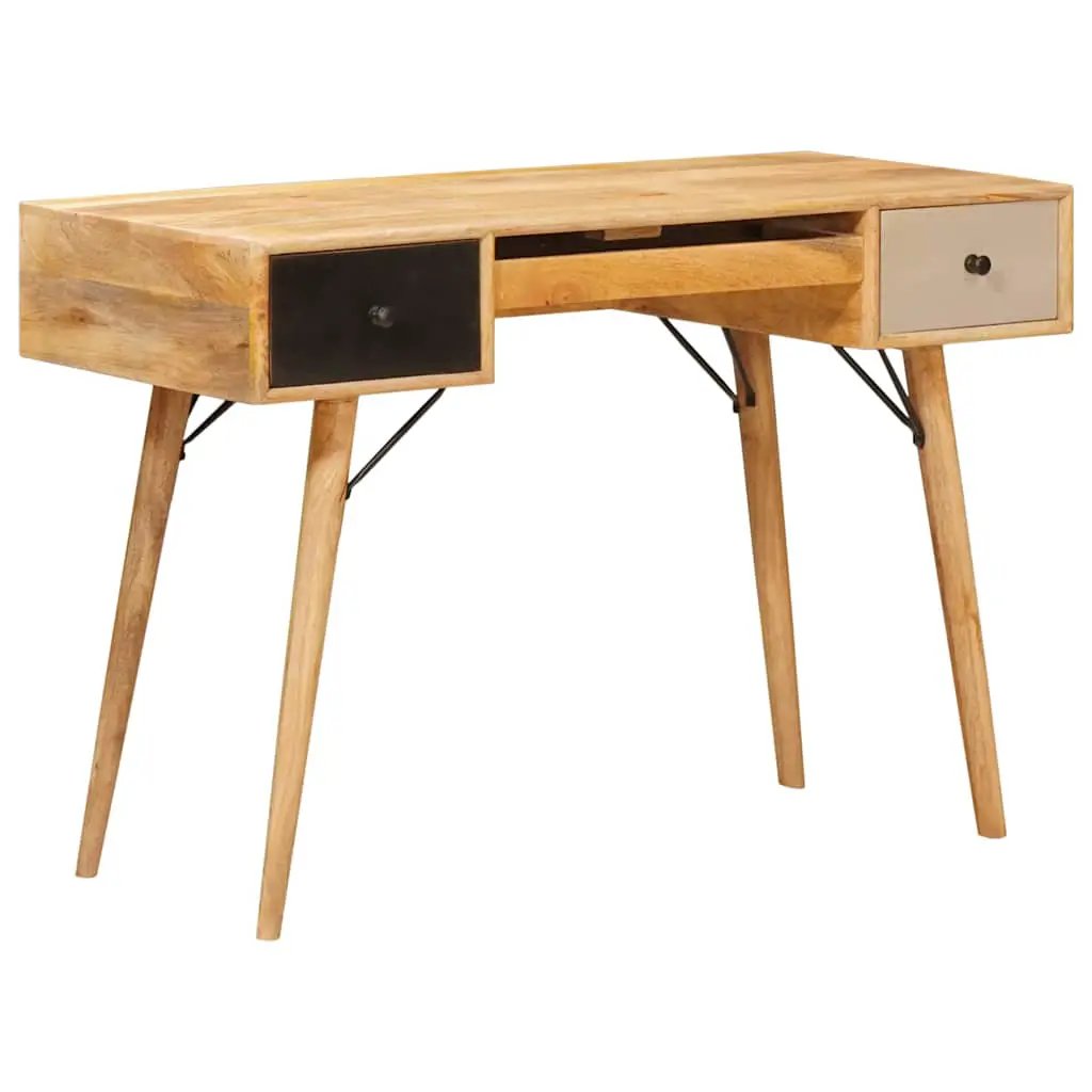 vidaXL vidaXL Writing Desk Brown 110 x 55 x 76 cm Solid Mango Wood - Desk