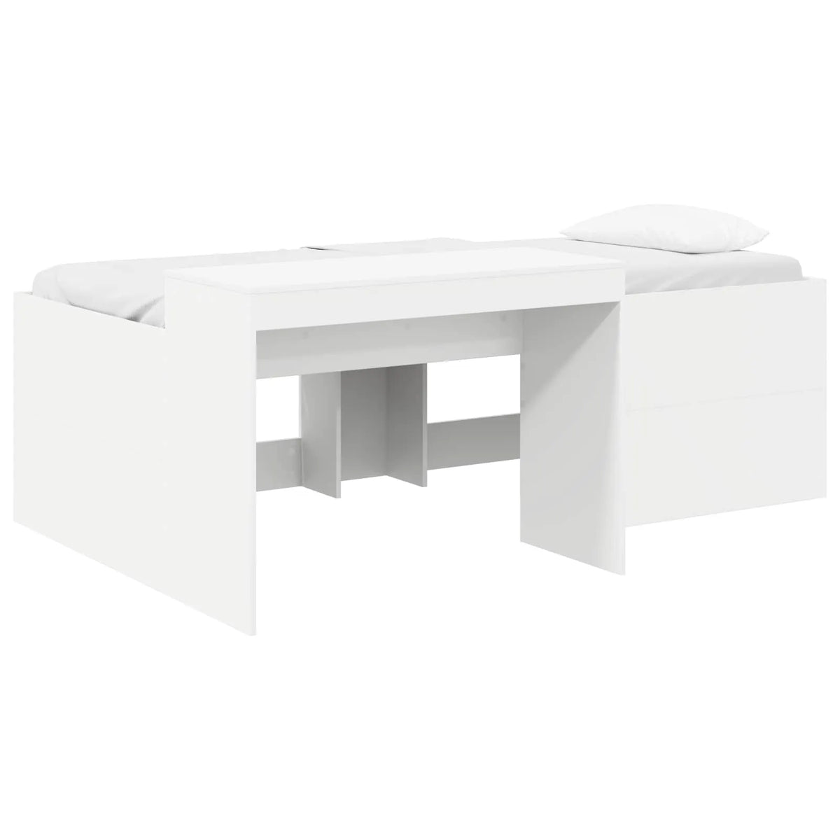 vidaXL Kids'High Bed Frame with Desk White 80 x 200 cm - from vidaXL