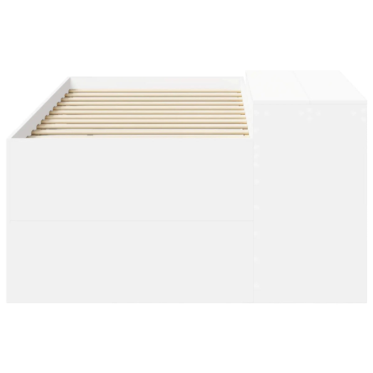 vidaXL Kids'High Bed Frame with Desk White 80 x 200 cm - from vidaXL