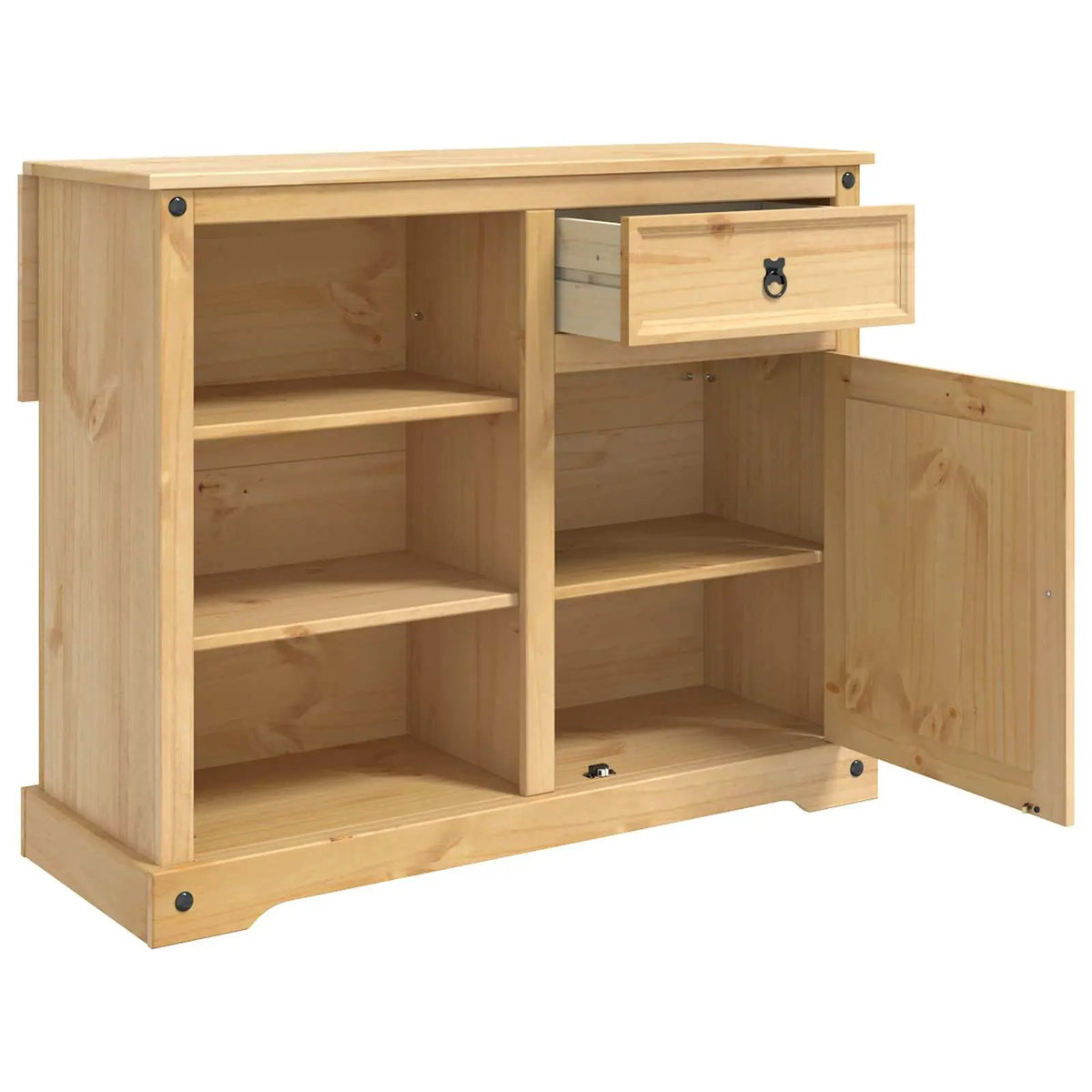 vidaXL Kitchen Trolley 2 pcs Honey Wax 112 x 70 x 91.5 cm Solid-Pine - from vidaXL