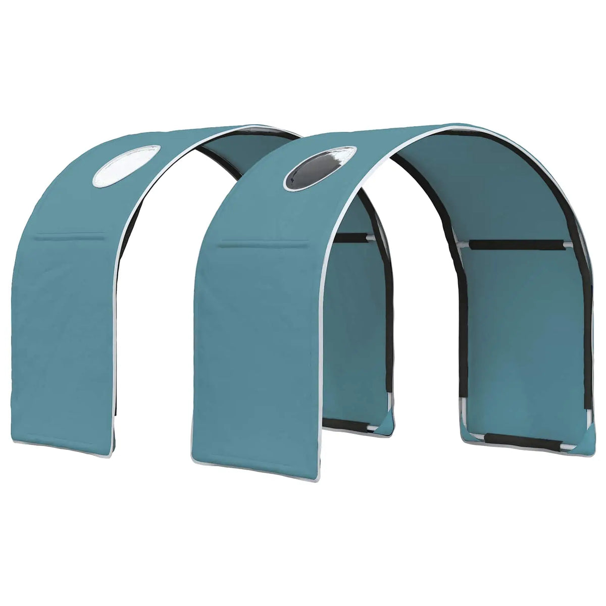 vidaXL Bed with Tunnel 4 pcs White and Light Blue Engineered Wood - from vidaXL