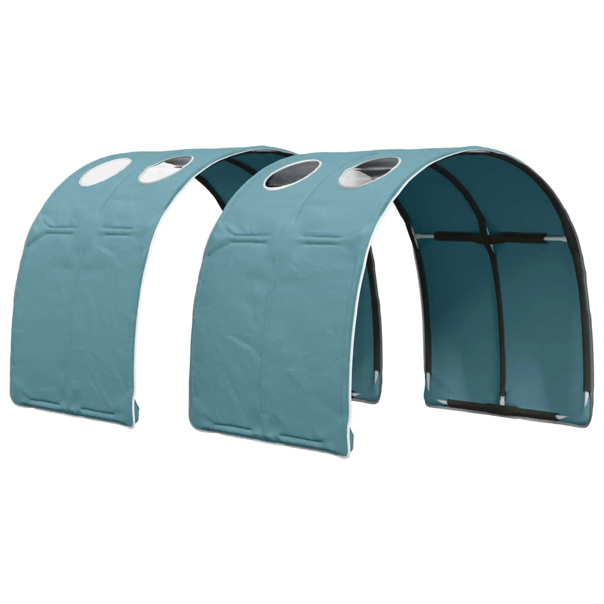 vidaXL Bed with Tunnel 4 pcs White and Light Blue Engineered Wood - from vidaXL