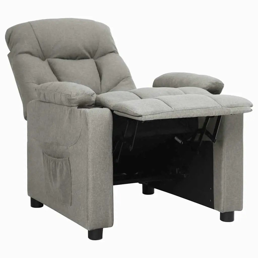 vidaXL Recliner Chair Light Grey Fabric - from vidaXL