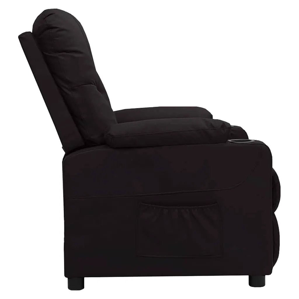 vidaXL Recliner Chair Black Faux Leather - from vidaXL