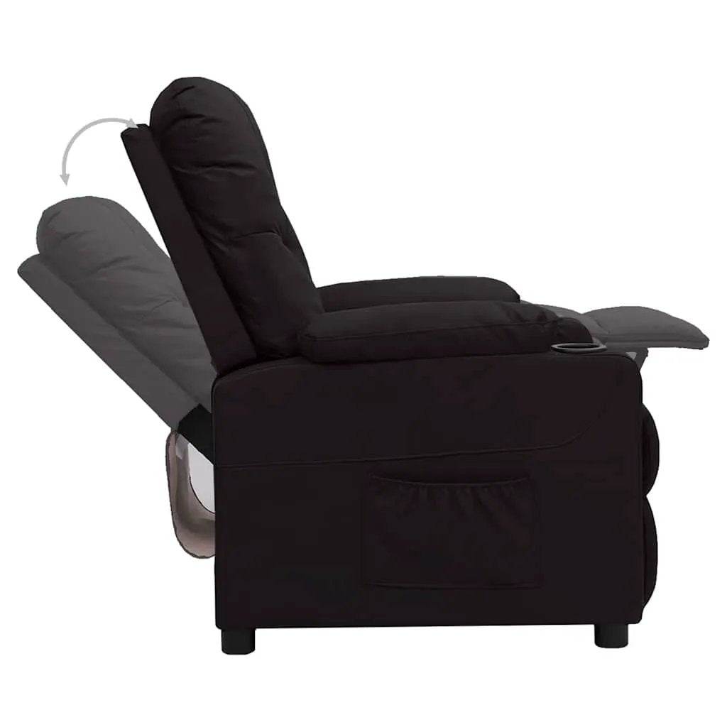vidaXL Recliner Chair Black Faux Leather - from vidaXL