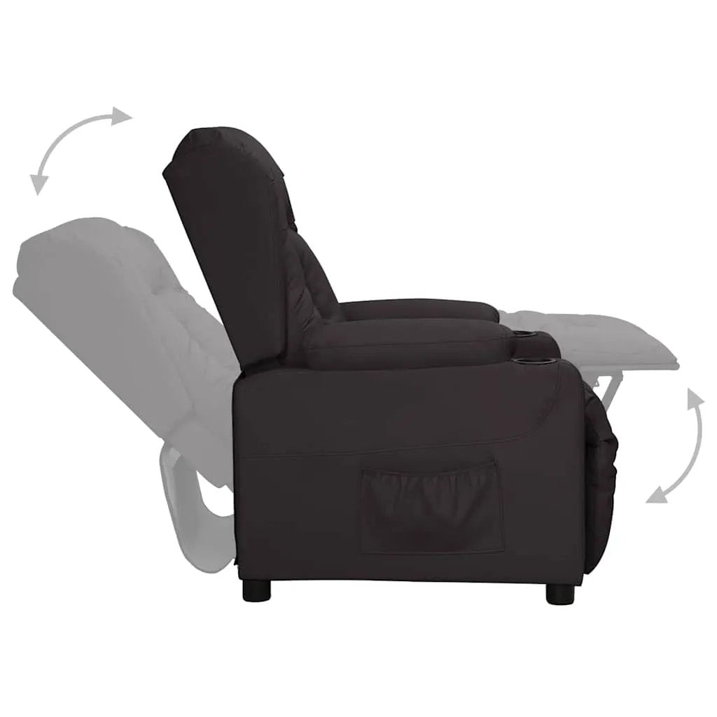 vidaXL Recliner Chair Black Faux Leather - from vidaXL