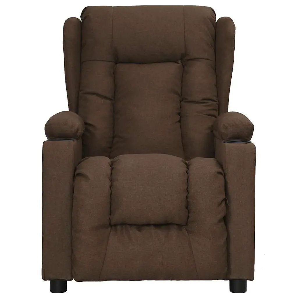 vidaXL Recliner Chair Brown Fabric - from vidaXL
