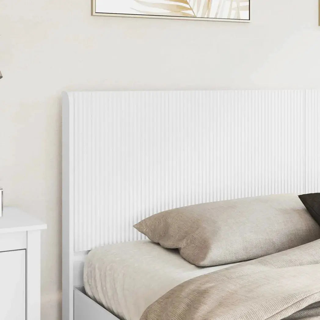 vidaXL Bed Frame with Storage and Headboard White 200 x 200 cm - from vidaXL