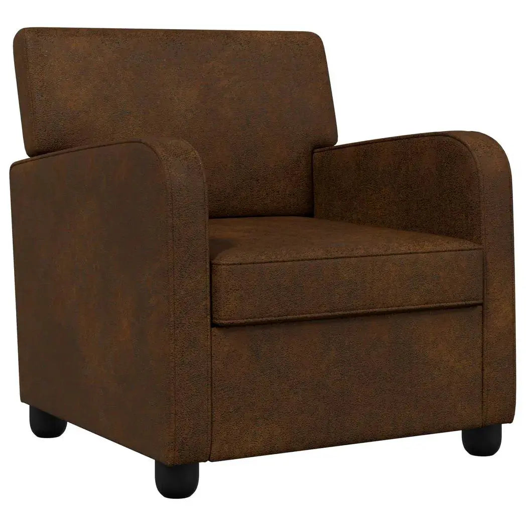 vidaXL Armchair Brown Faux Suede Leather - from vidaXL