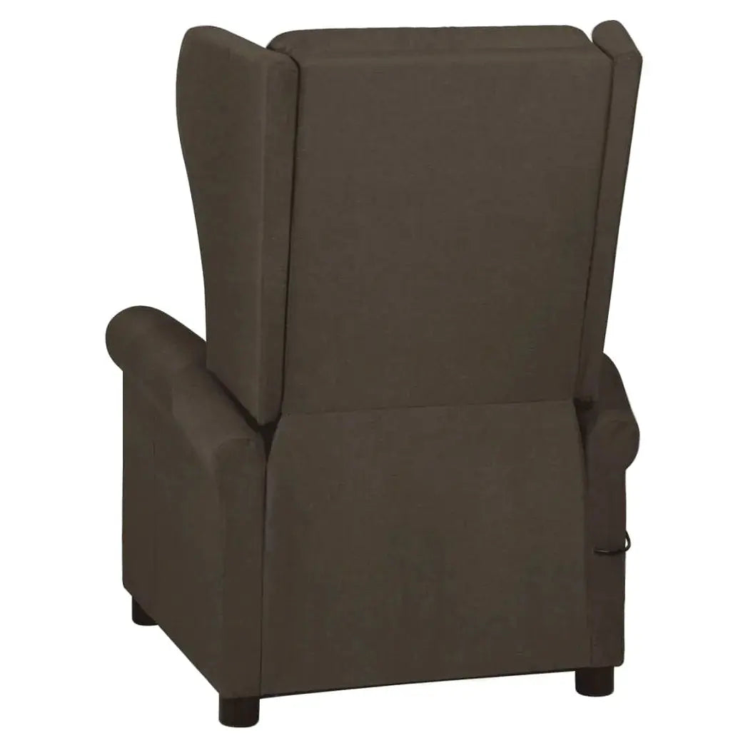vidaXL Recliner Chair Dark Brown Fabric - from vidaXL