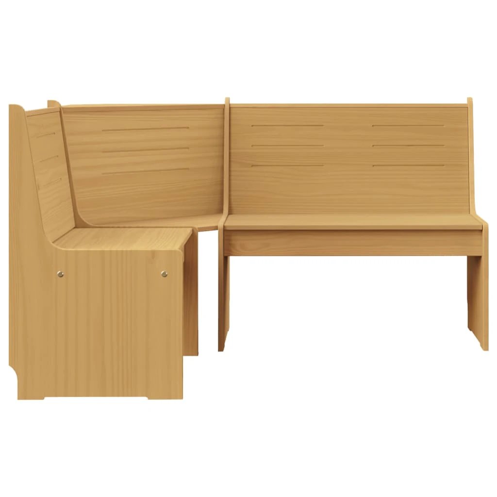 vidaXL vidaXL 3 Piece Dining Set REINE Honey Brown Solid Wood Pine - Dining Set