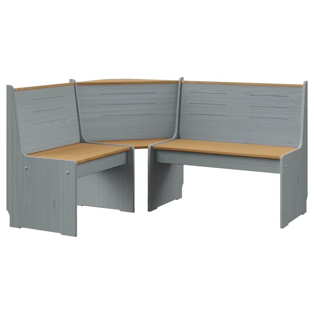 vidaXL 3 Piece Dining Set REINE Honey Brown Solid Wood Pine by vidaXL