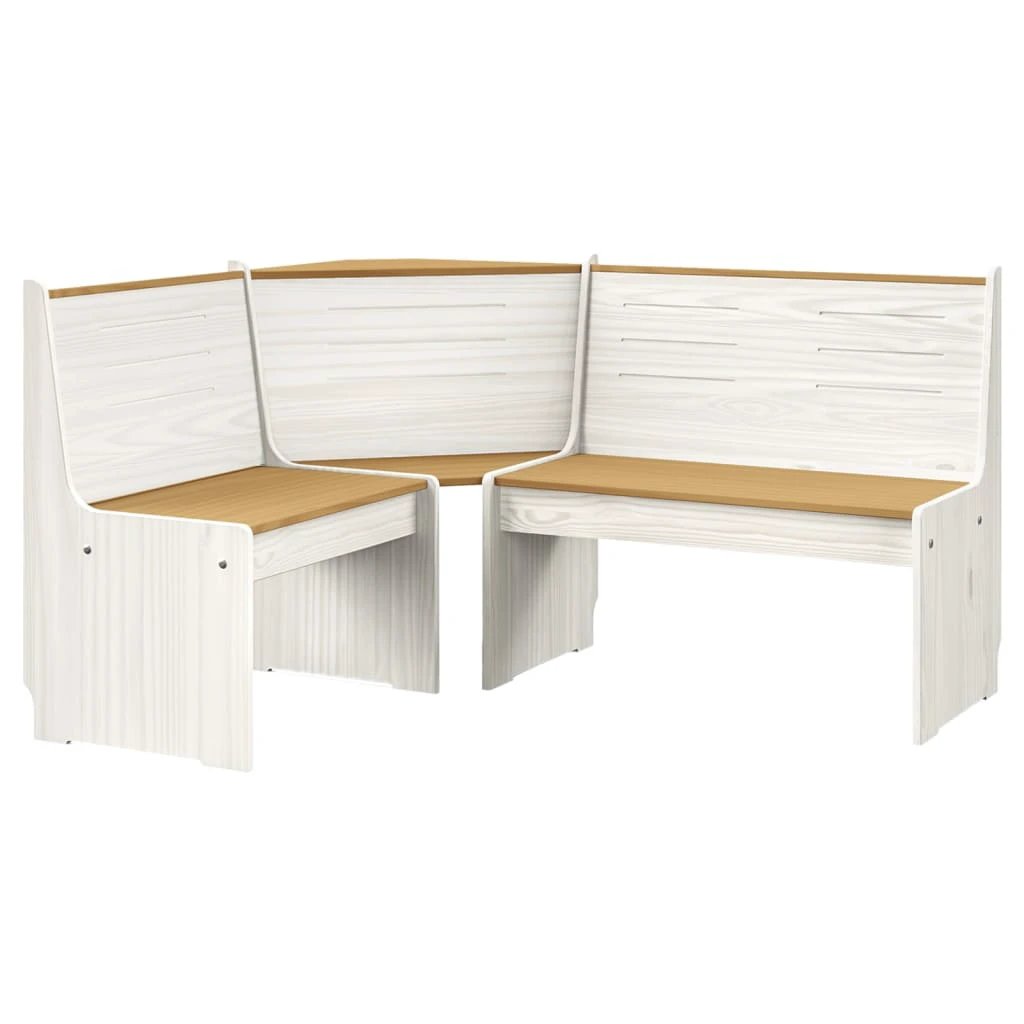 vidaXL vidaXL 3 Piece Dining Set REINE Honey Brown Solid Wood Pine - Dining Set