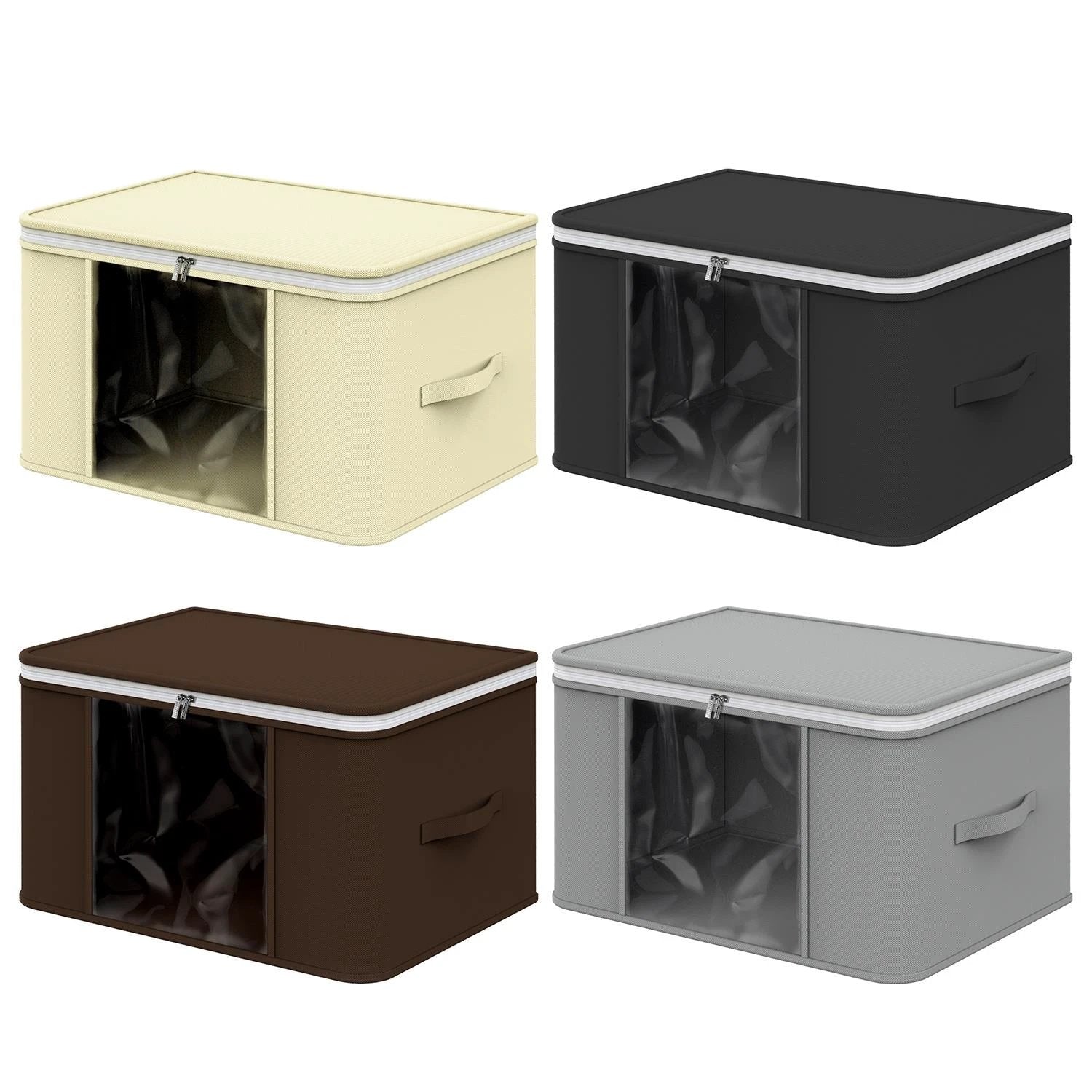 Vinsani Underbed Storage Bag Large Rigid Sides With Clear Window For Bedding And Clothes by Vinsani
