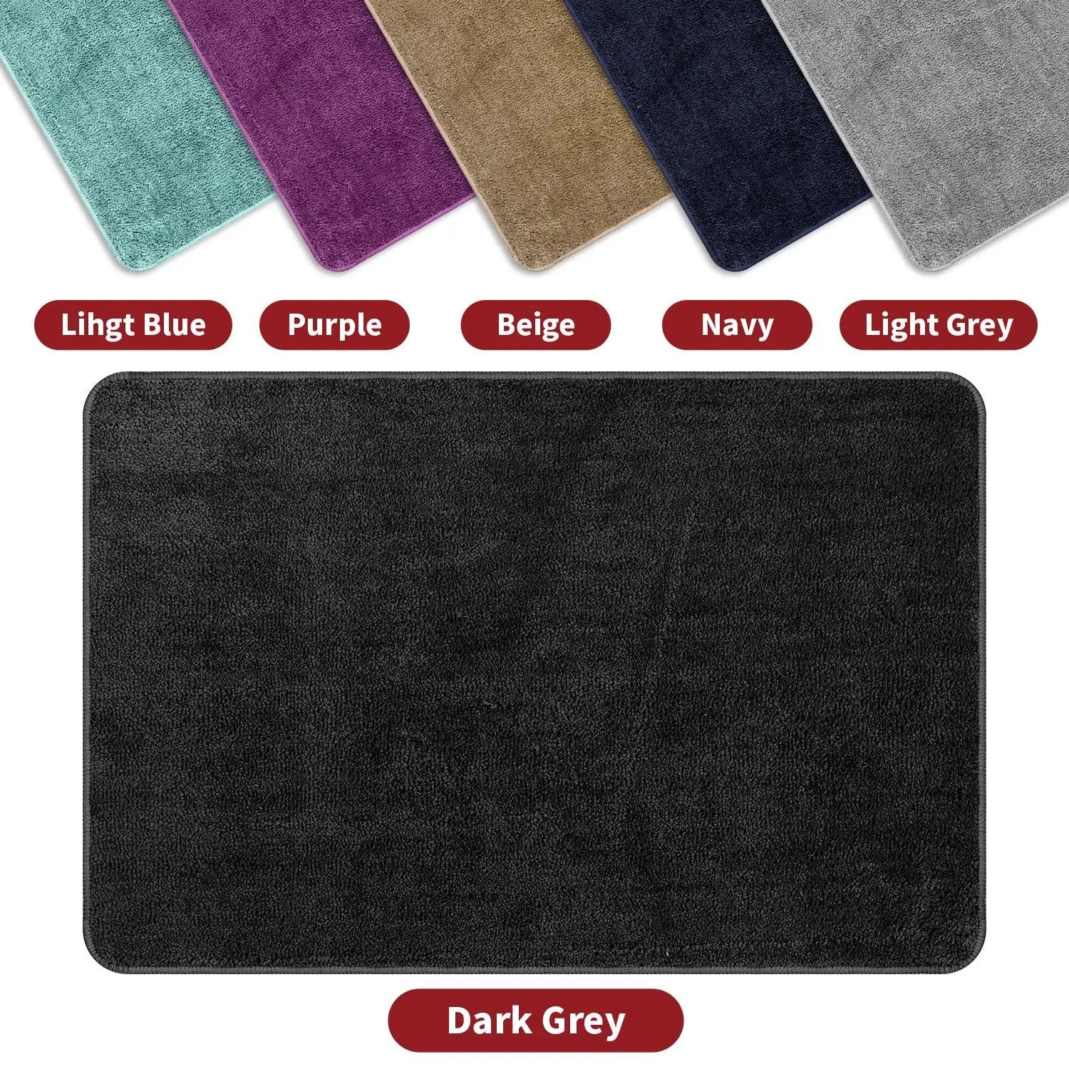 Vinsani VINSANI BATH MAT 50X80cm D.GREY 1010160 - Rug