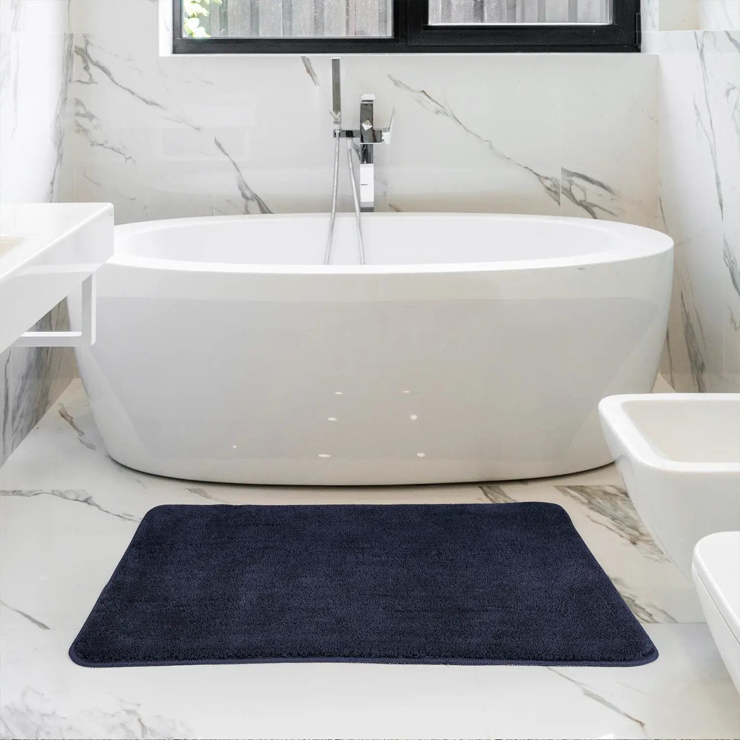 Vinsani VINSANI BATH MAT 60X90cm NAVY 1010168 - Rug