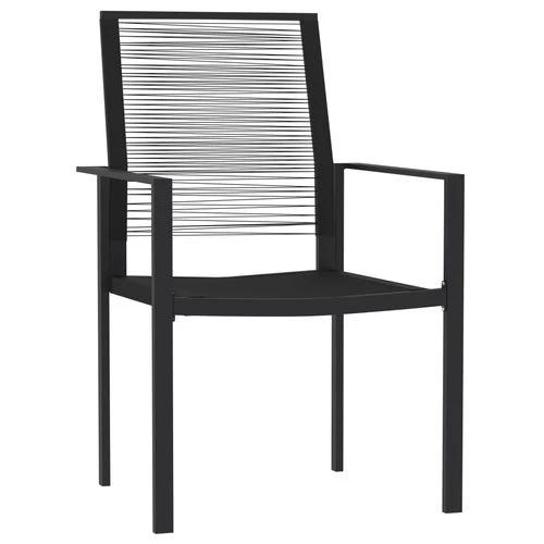 vidaXL vidaXL 3 Piece Garden Dining Set 80x80x74 cm with Powder-Coated Steel Frame and Water-Resistant PVC Rattan Chairs for Outdoor Use - Garden Set