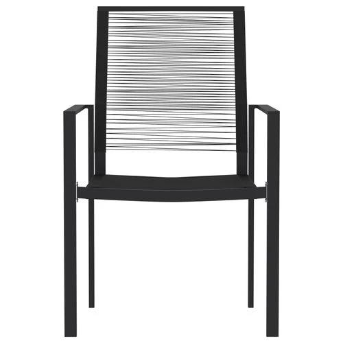 vidaXL 3 Piece Garden Dining Set 80x80x74 cm with Powder-Coated Steel Frame and Water-Resistant PVC Rattan Chairs for Outdoor Use by vidaXL