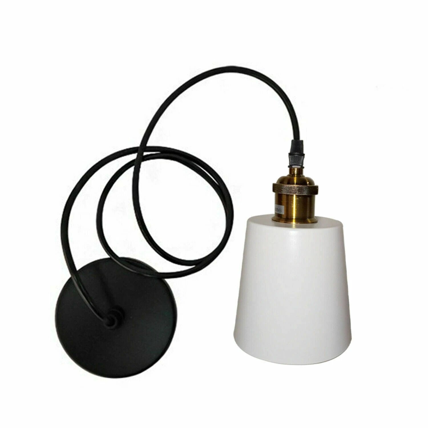 Ledsone Industrial Pendant Lamp White Shade For Home - Ceiling Lights