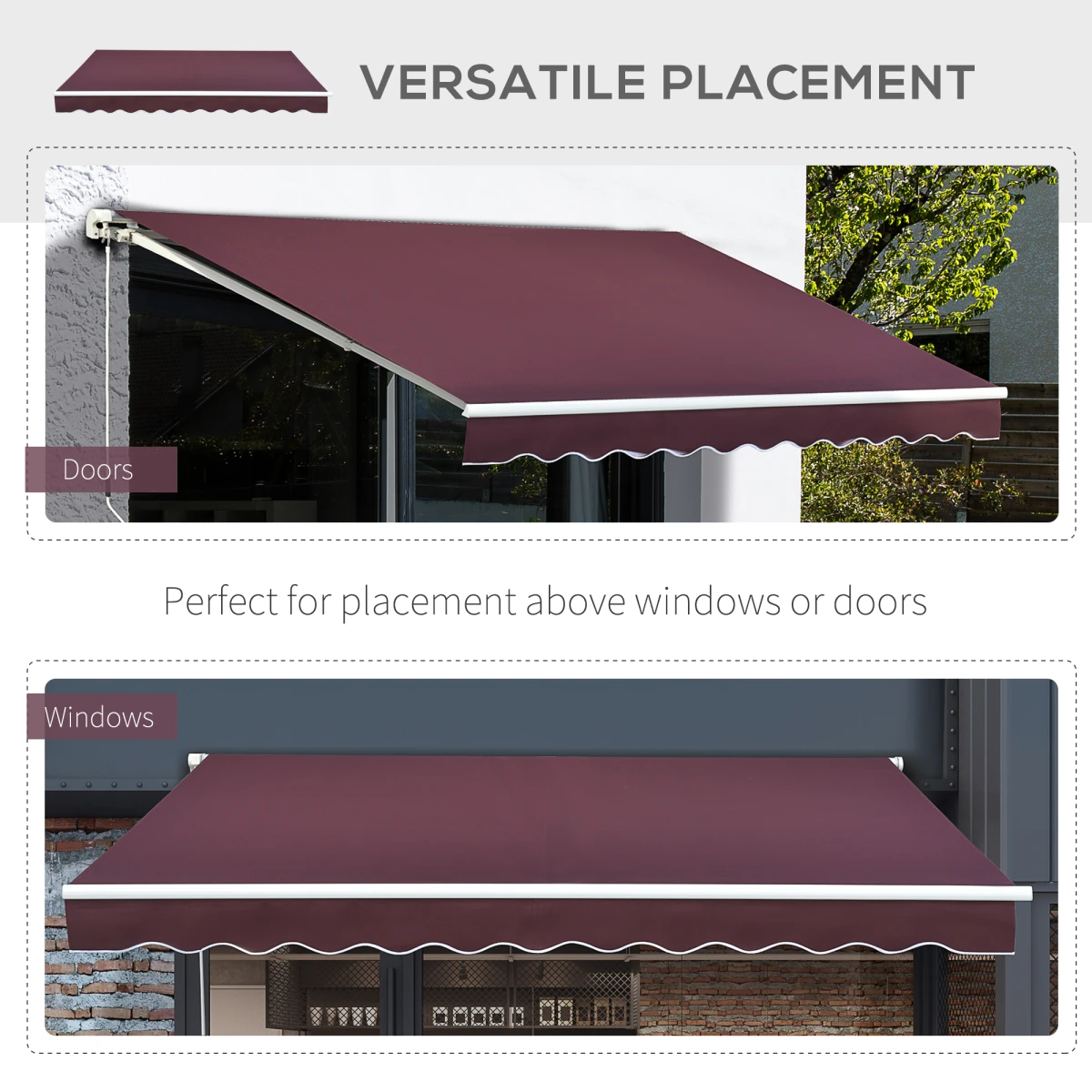 Outsunny Awning 4m x 3m Aluminum Patio by Outsunny