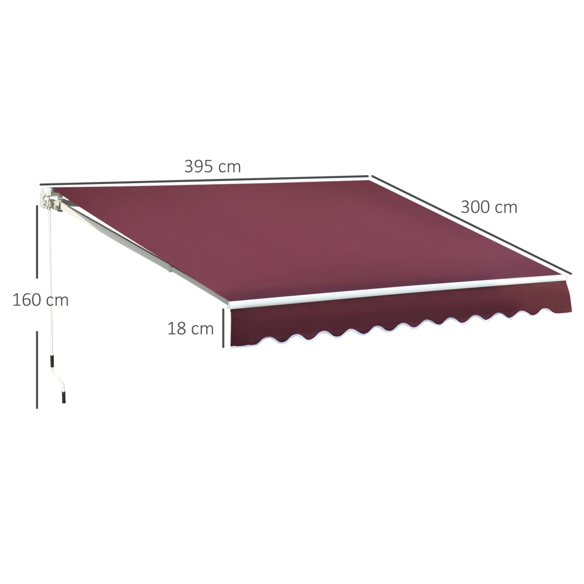 Outsunny Awning 4m x 3m Aluminum Patio by Outsunny