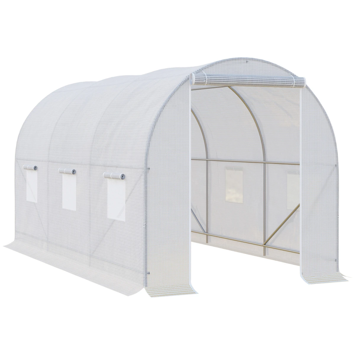 Outsunny Walkin Greenhouse 2.5x2x2m Galvanized by Outsunny