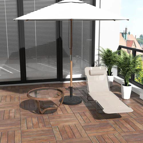 Adjustable Garden Lounger Recliner Chair with Folding Design for Outdoor Relaxation and Sunbathing by Outsunny