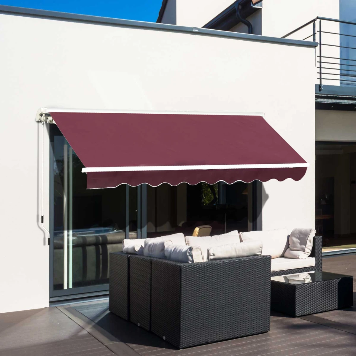 Outsunny Outsunny Awning 3m x 2.5m Aluminum Frame Patio - Cover