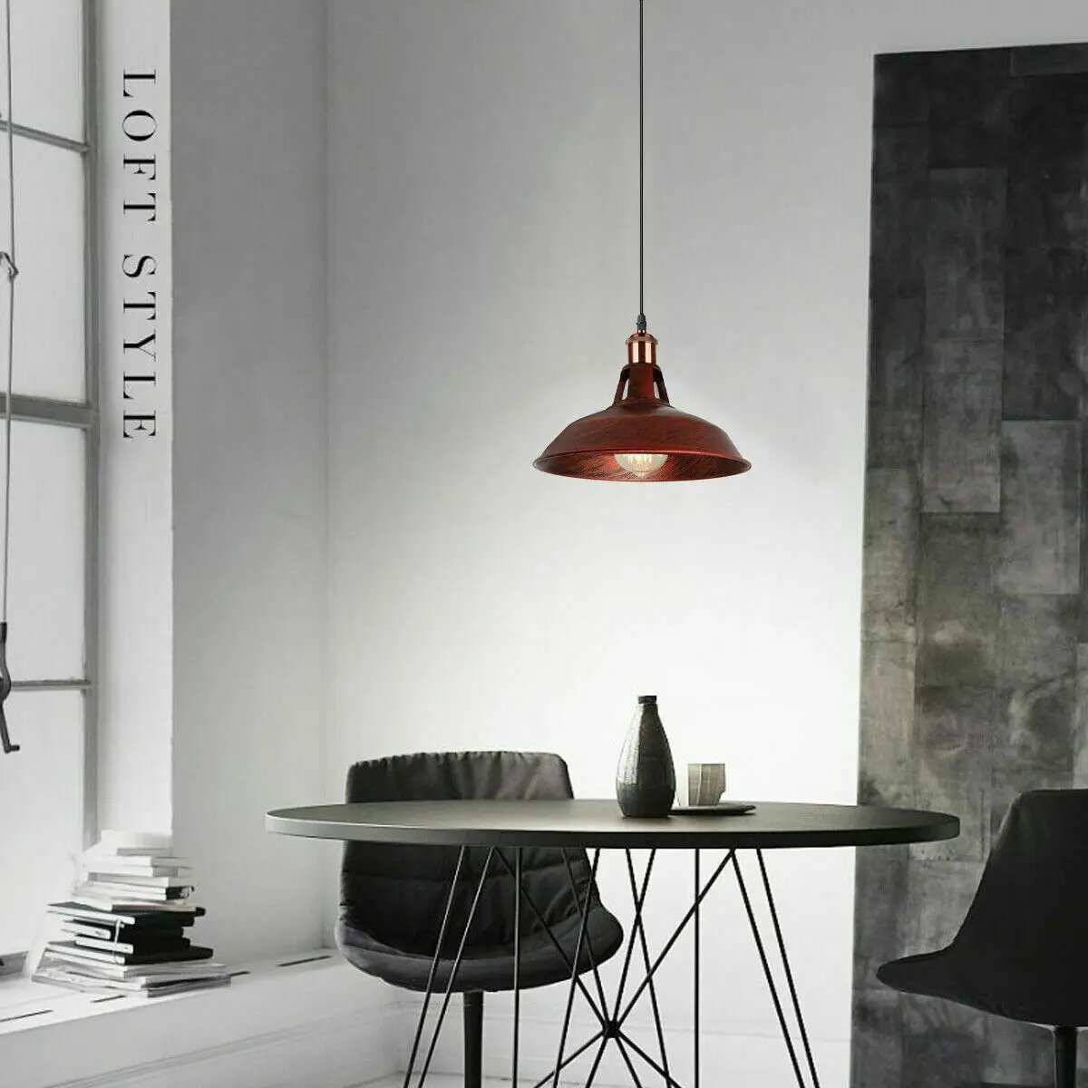 Un-branded Modern Vintage Industrial Retro Metal Lamp Shade Loft Pendant Ceiling Light - Pendant Lights