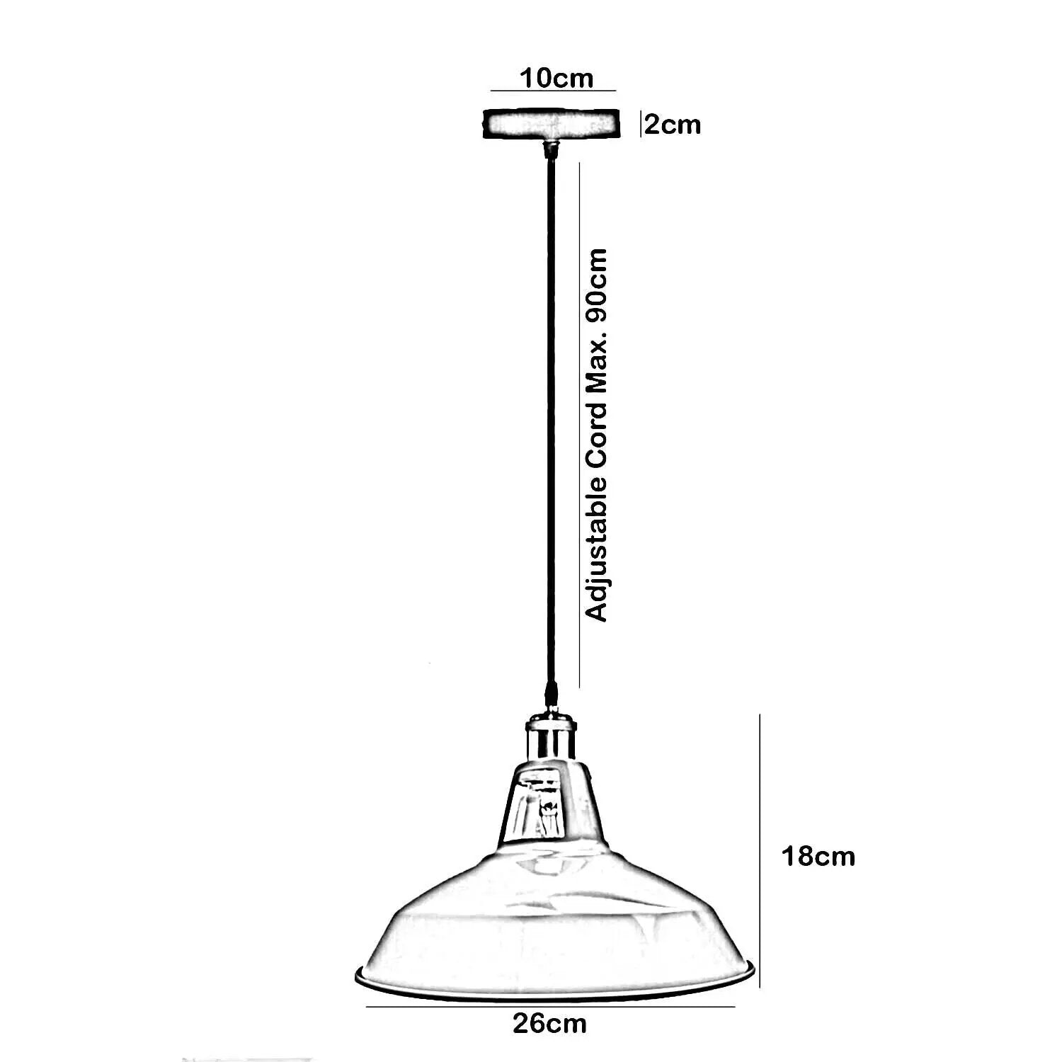 Un-branded Modern Vintage Industrial Retro Metal Lamp Shade Loft Pendant Ceiling Light - Pendant Lights