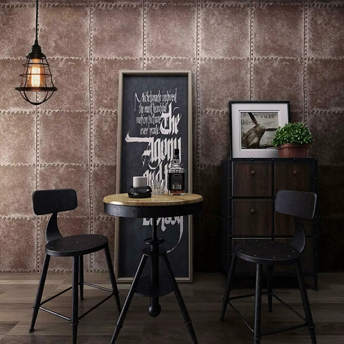 Un-branded Vintage Modern Black Hanging Pendant Light Ceiling Lamp With95cm Adjustable Wire For Kitchen, Bedroom, Living room - Pendant Lights