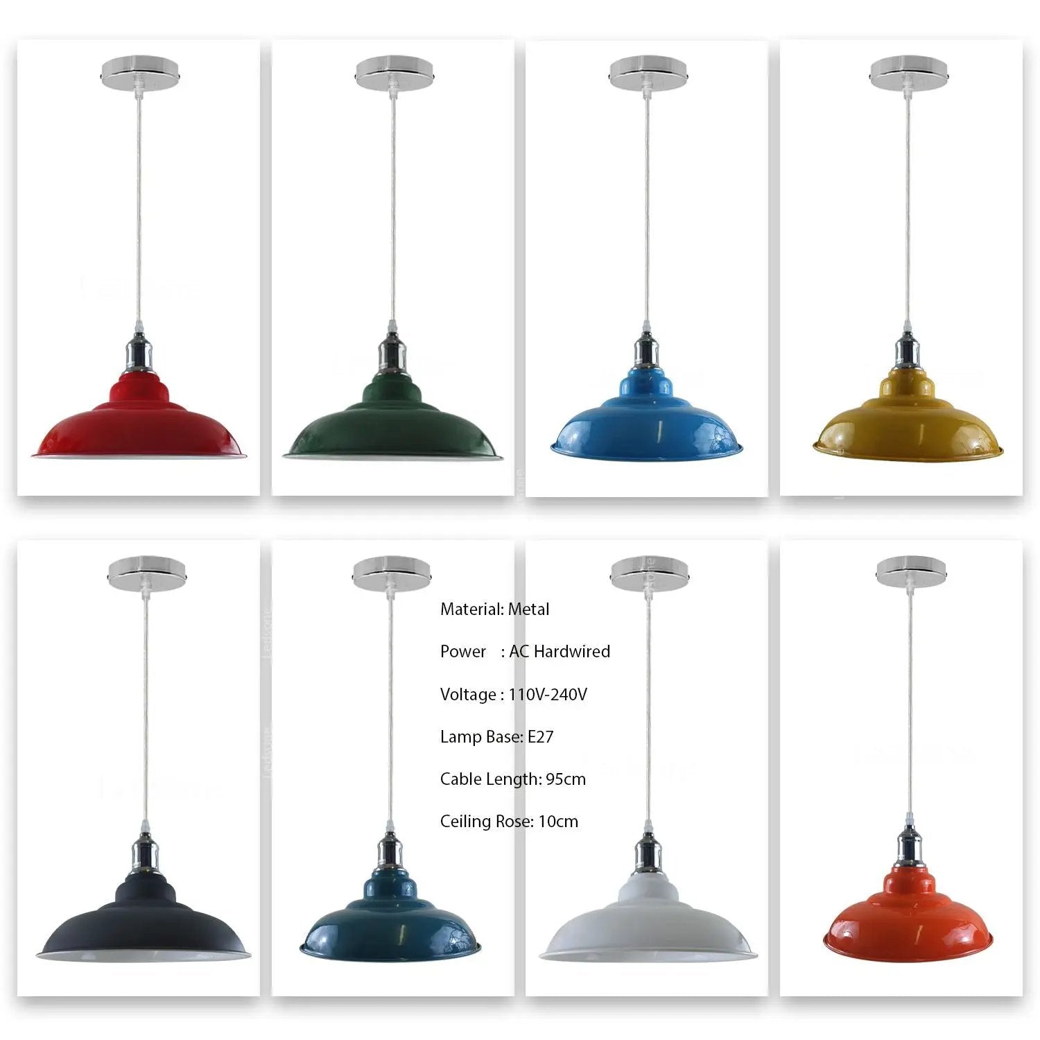 LEDSone New Vintage Pendant Ceiling Shade Industrial Chandelier Flush mount Lighting UK - Pendant Lights