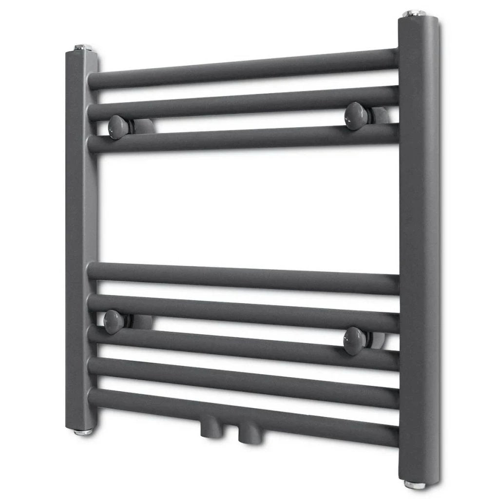 vidaXL Quality Grey Towel Rail Radiator 480x480mm Dual Purpose Hydronic Heating For Bathroom - Radiator