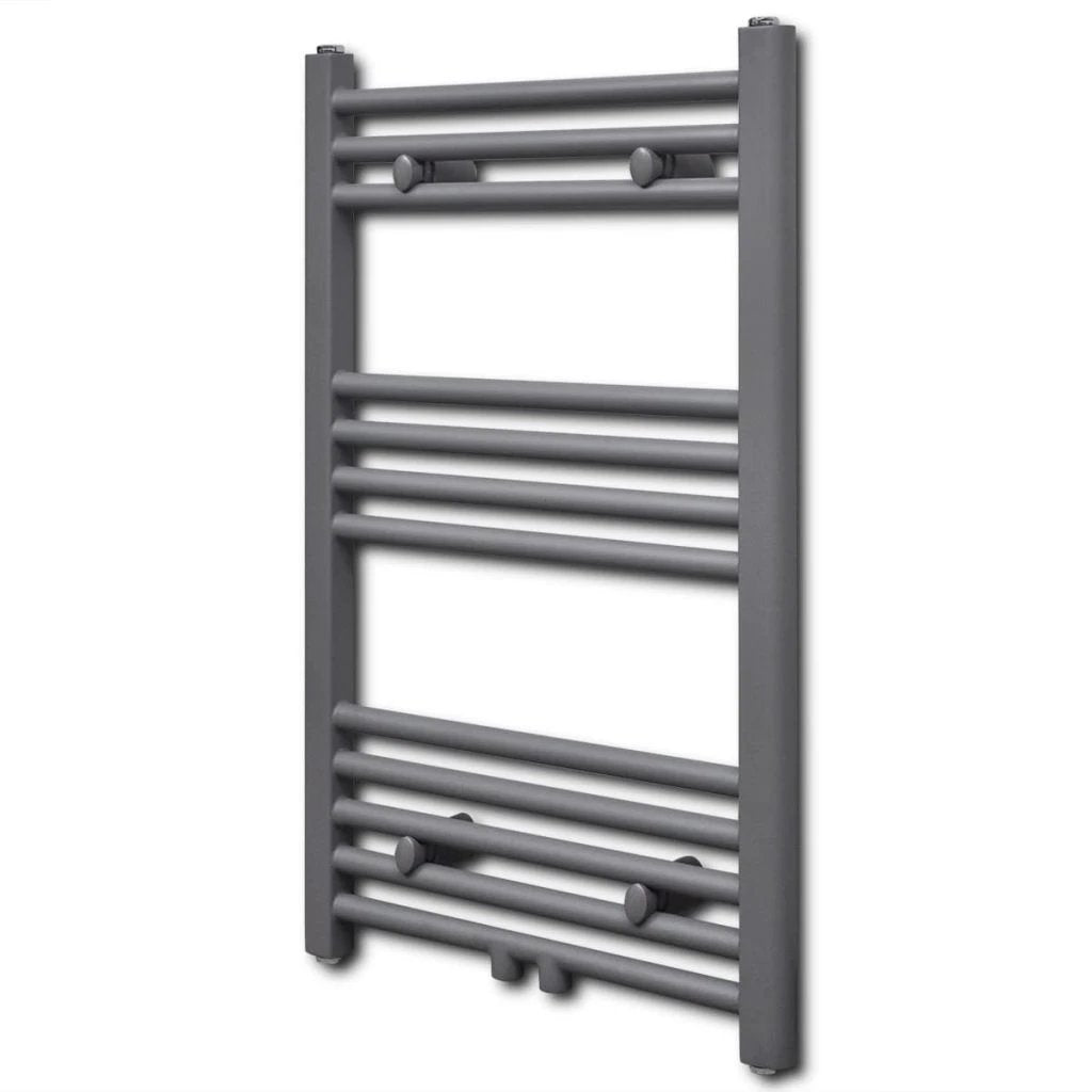 vidaXL Quality Grey Towel Rail Radiator 480x480mm Dual Purpose Hydronic Heating For Bathroom - Radiator