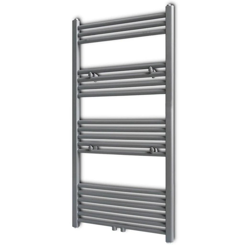 vidaXL Quality Grey Towel Rail Radiator 480x480mm Dual Purpose Hydronic Heating For Bathroom - Radiator