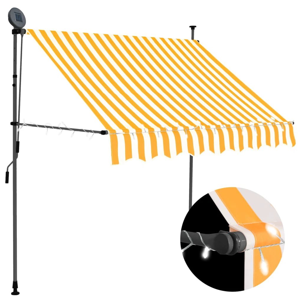 Premium Retractable Awning 150cm LED Patio by vidaXL