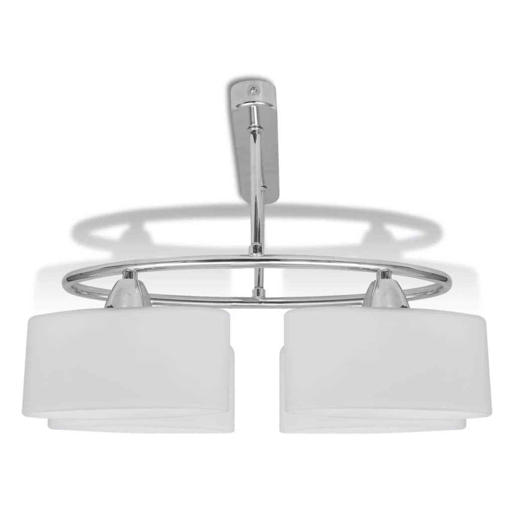 vidaXL Premium Ceiling Light 4Shade Ellipsoid Glass Home - Ceiling Lights