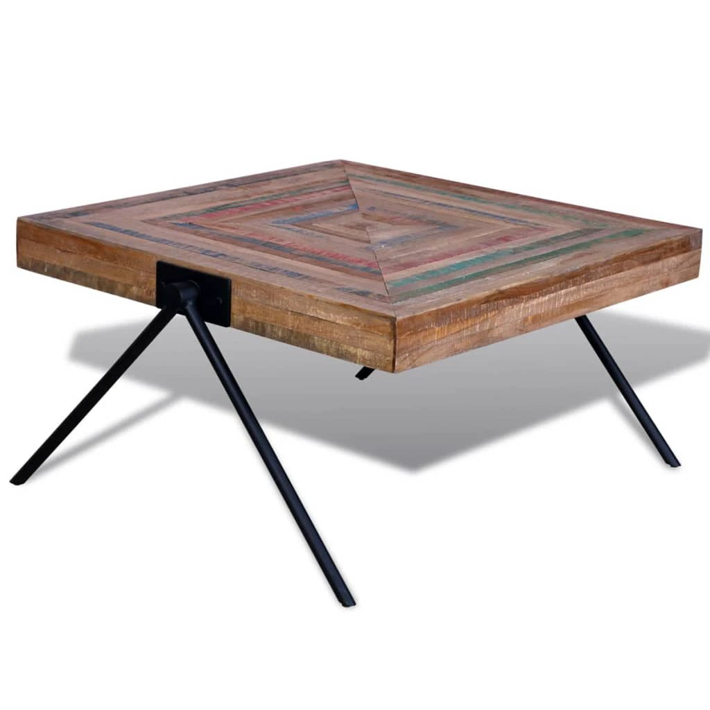 Reclaimed Teak Coffee Table V-Shaped Legs by vidaXL
