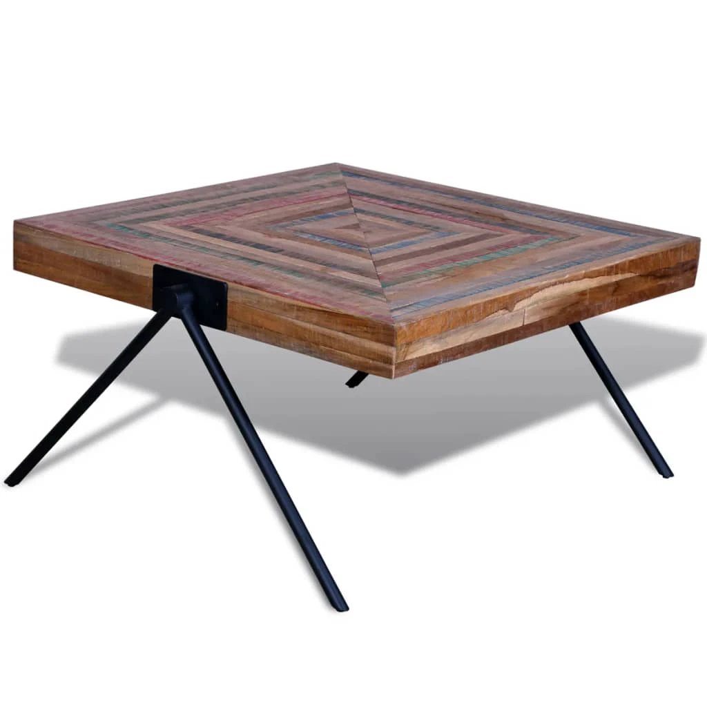 Reclaimed Teak Coffee Table V-Shaped Legs by vidaXL
