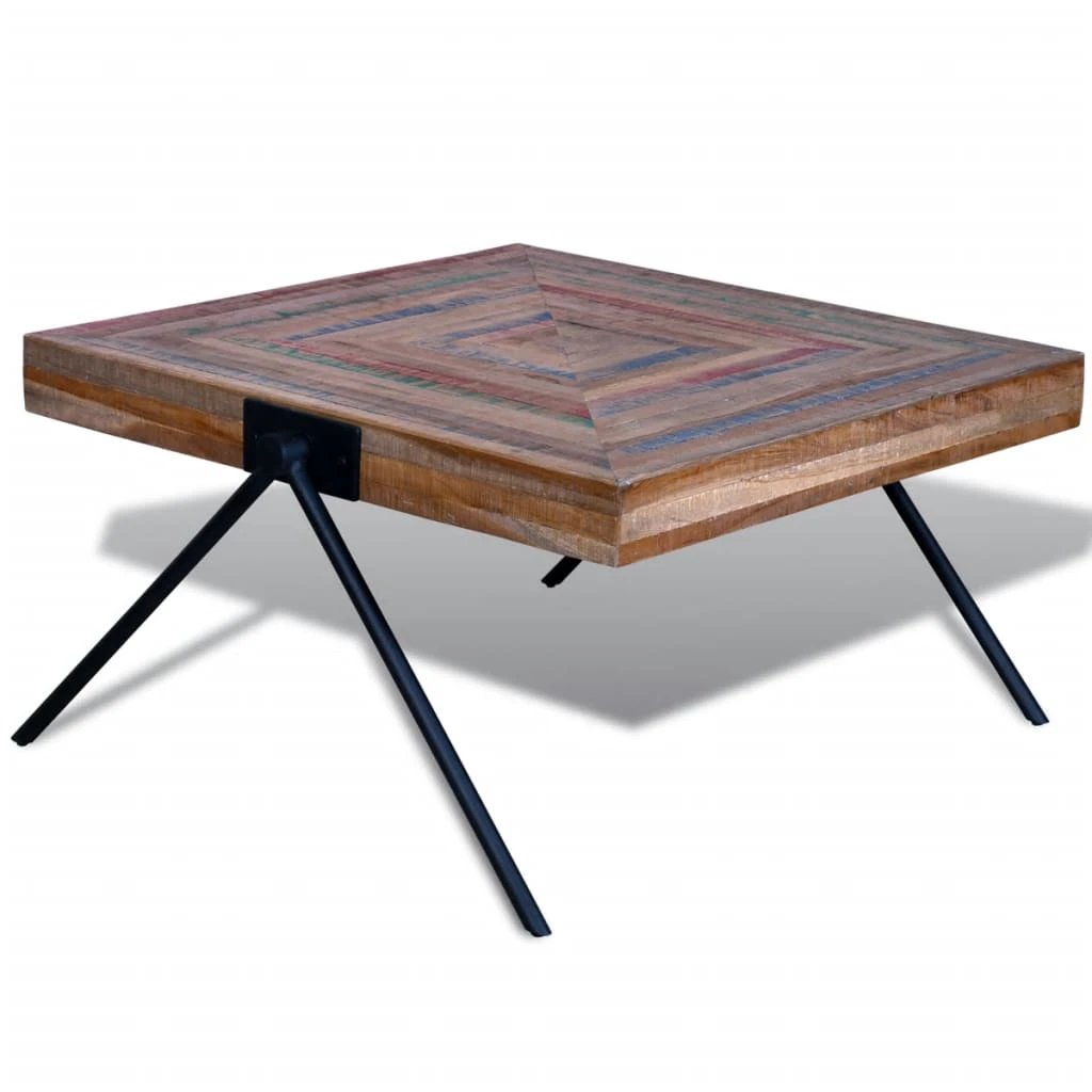 Reclaimed Teak Coffee Table V-Shaped Legs by vidaXL
