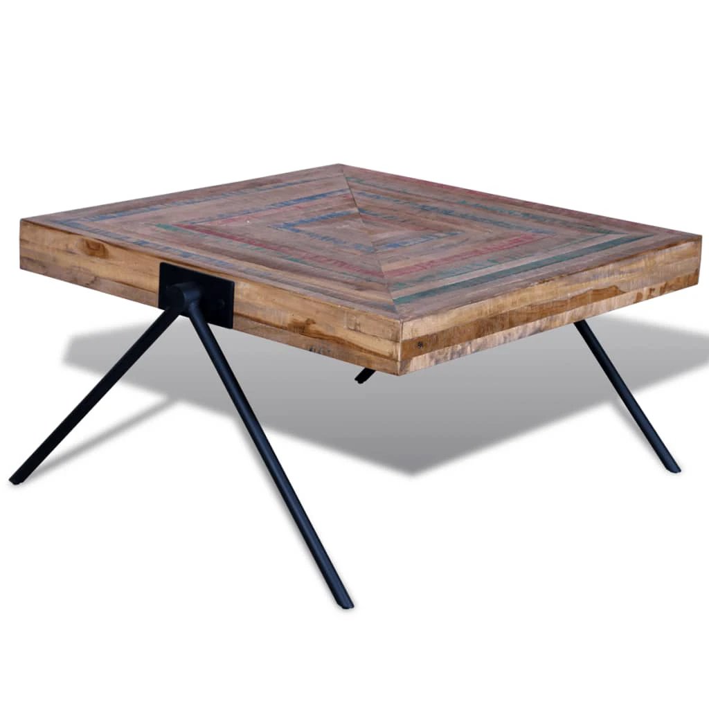 Reclaimed Teak Coffee Table V-Shaped Legs by vidaXL
