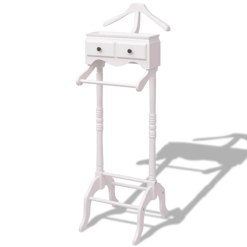 VidaXL Clothing Rack With Cabinet Wood White Durable Garment Organizer For Home Use by vidaXL
