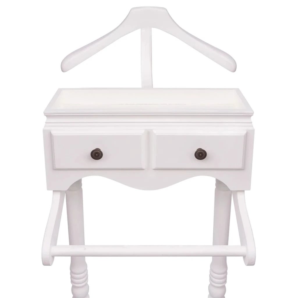 VidaXL Clothing Rack With Cabinet Wood White Durable Garment Organizer For Home Use by vidaXL