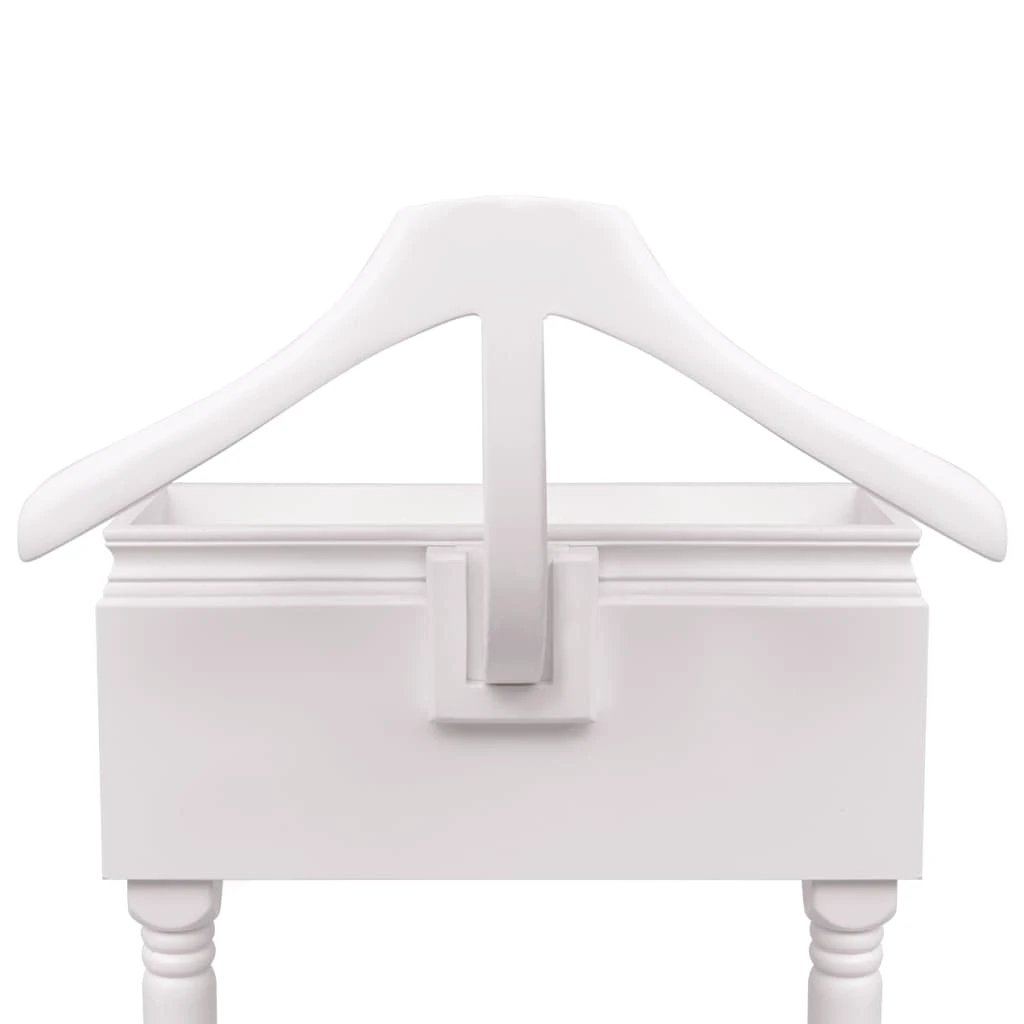 VidaXL Clothing Rack With Cabinet Wood White Durable Garment Organizer For Home Use by vidaXL