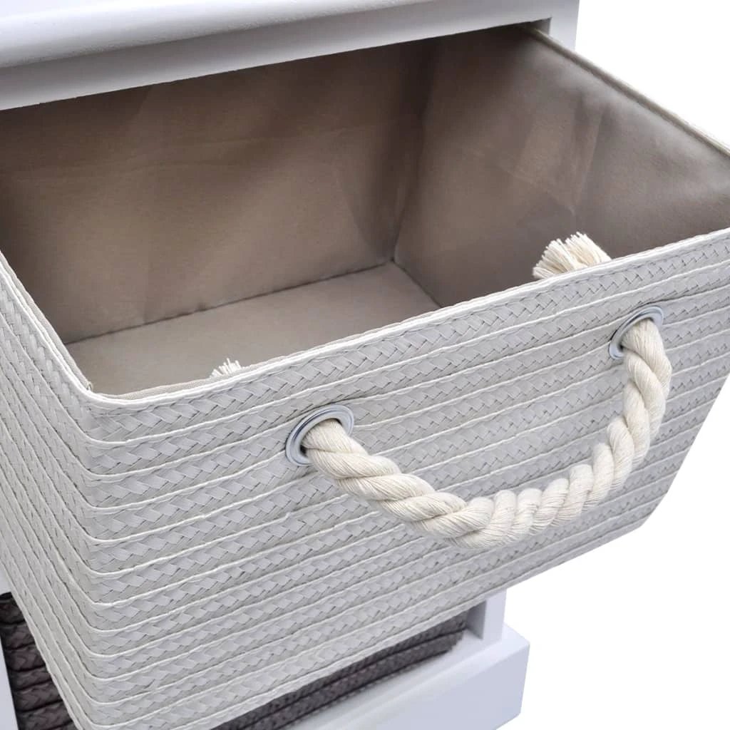 vidaXL Rustic Storage Bench 6-Drawer Rope Hallway - Chest of Drawers